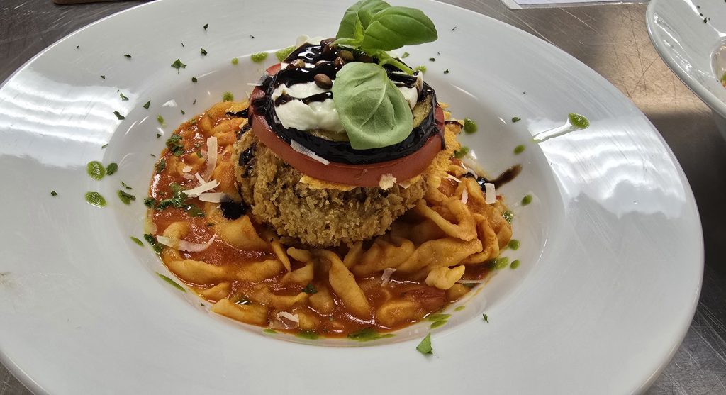arancini, hoemade pasta, caprese salad